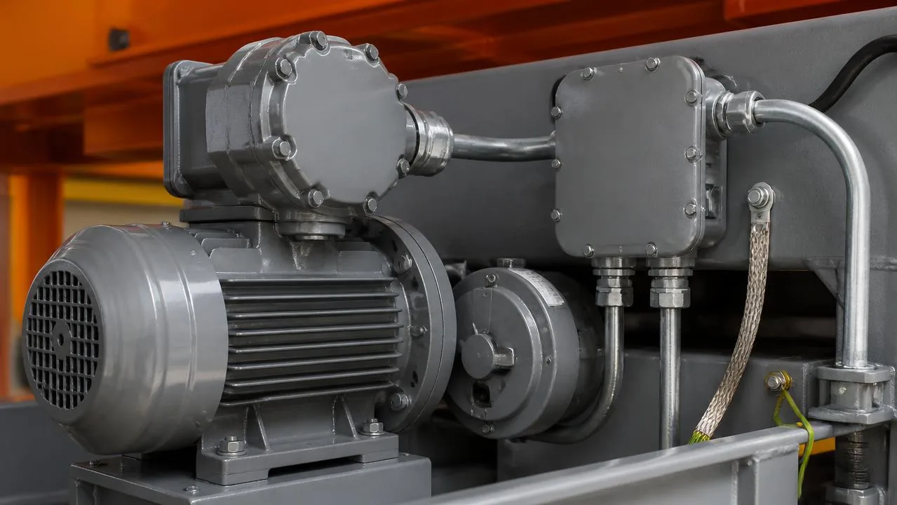 Hazardous-location overhead crane mechanical and electrical components requiring complete ignition-risk assessment